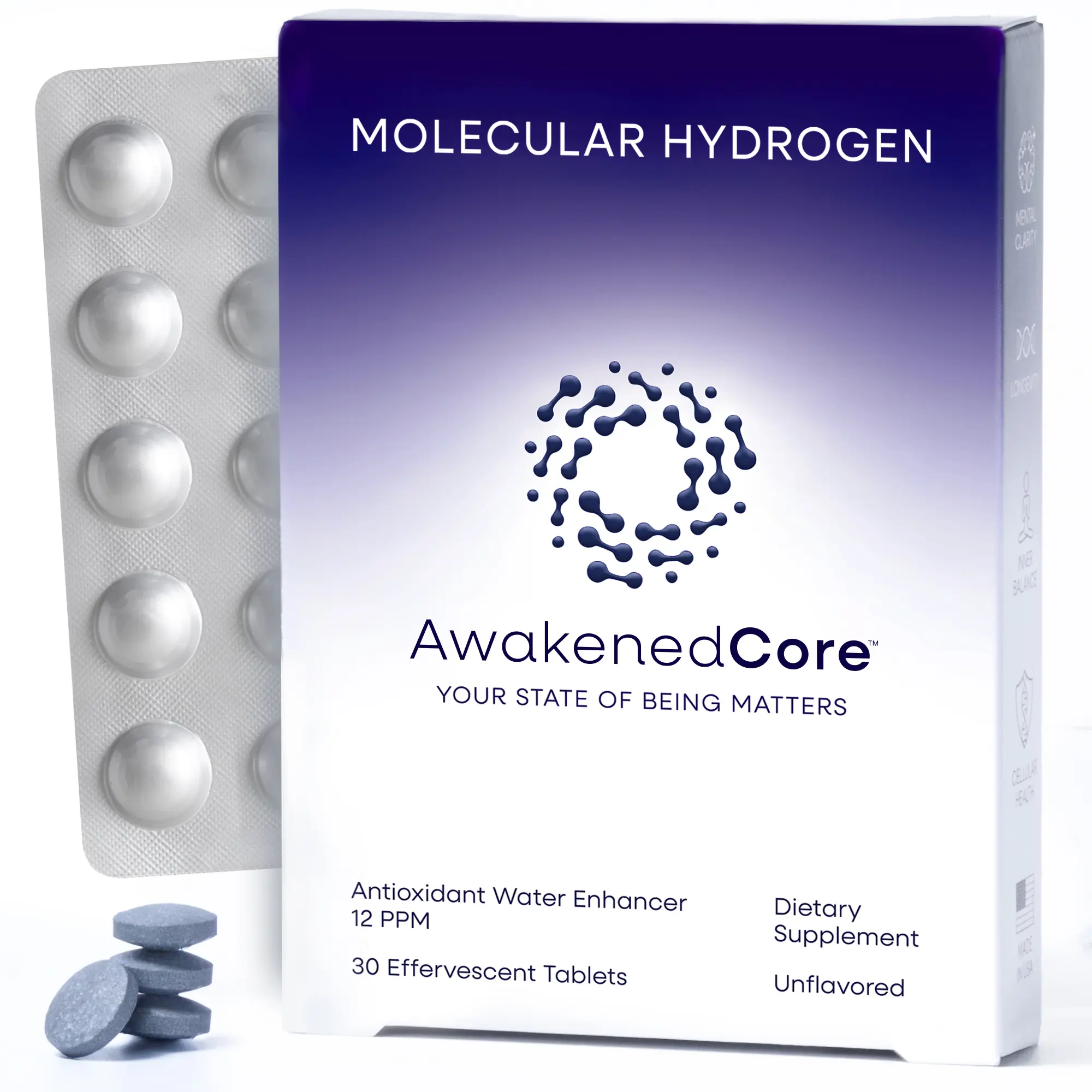 Hydrogen Water Tablets – Antioxidant + Cellular Hydration | 30 Tablets | 12 PPM | Fast-Dissolving