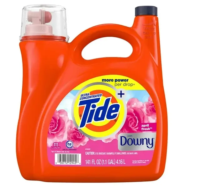 Tide Plus Downy Liquid Laundry Detergent April Fresh 111 Load 141 Fluid Ounce Ultra Concentrated for Regular Laundry Needs