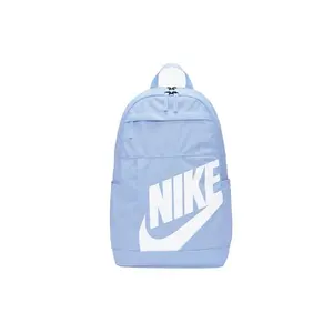 Nike Classic Logo Print Polyester Backpack with Zipper Closure for Men and Women in Light Blue
