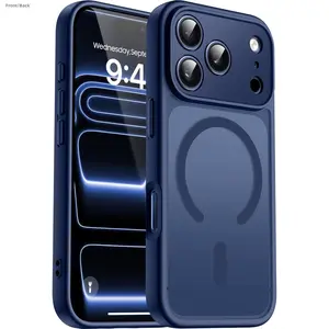 Magnetic for iPhone 17 Pro Max 16 Pro Max, 15 Pro Max, 14 13 12 Pro Max, 17e 16e Case, Compatible with MagSafe, Camera Protection Matte Back Shockproof Anti-Slip Texture Protective Phone Case, Shockproof Protective Casing