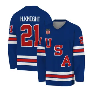 Women Hockey Jersey Of Usa Team, H.Knight Printed Jersey With Name Number, Unisex Sport Fan Gift, US Hockey Shield 2026  Jersey