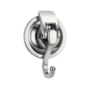 Heavy Duty No Drill Reusable Suction Hook - Strong Hold Adhesive Hook Suction Cup Hooks Self Adhesive Hooks for Bathroom Kitchen Garage | Renters & Homeowners | Won’t Damage Glass Tile Walls