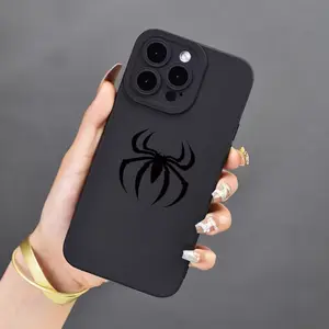 Spider Pattern Phone Case, Soft TPU Durable Cellphone Protective Case, Total Protective Shockproof Mobile Phone Cover for iPhone 11 12 13 14 15 Series