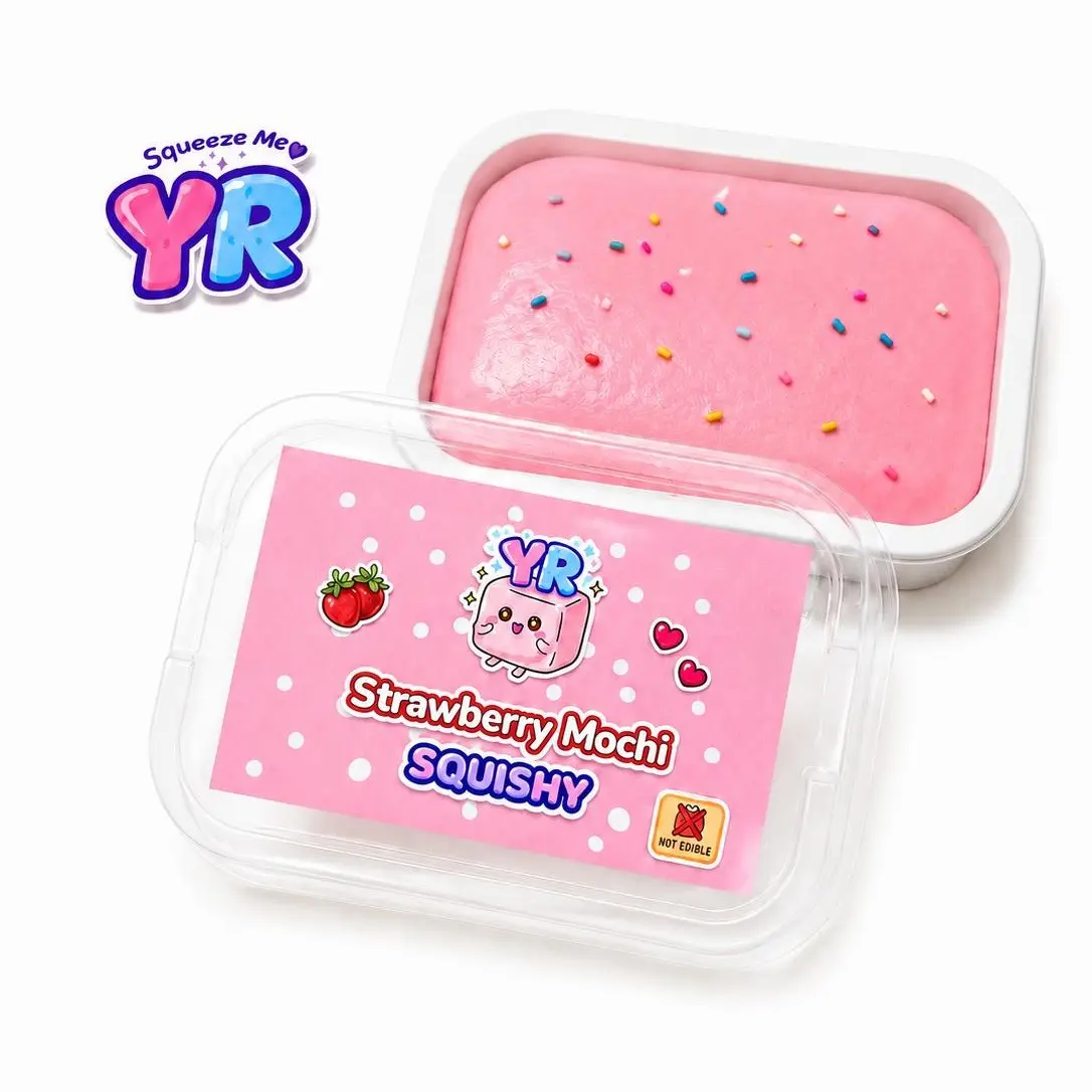YR Squishy Series Mochi Ice Cream Slow Rising Squishy Toy Super Soft Sensory Stress Relief