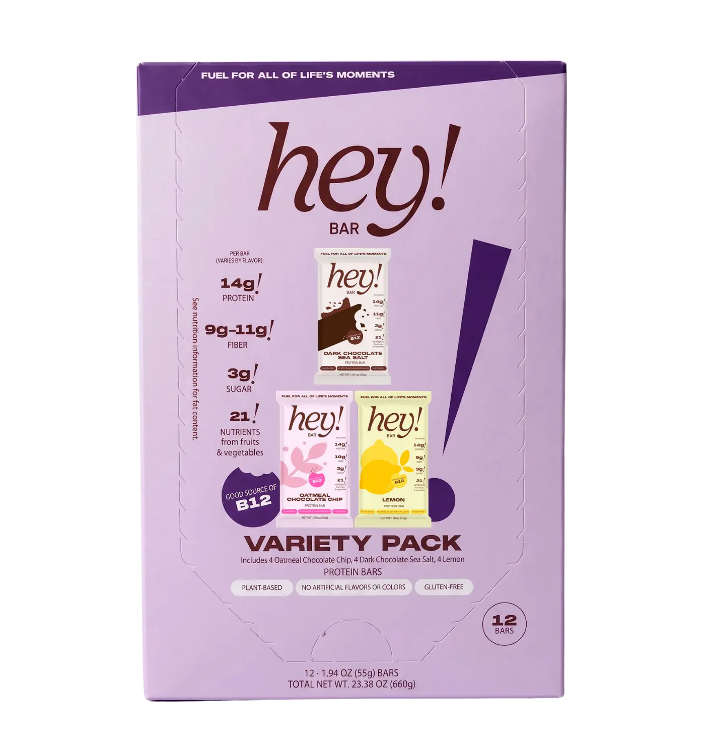 HEYNU - HEYBAR Variety Pack | Plant Powered Protein Bar