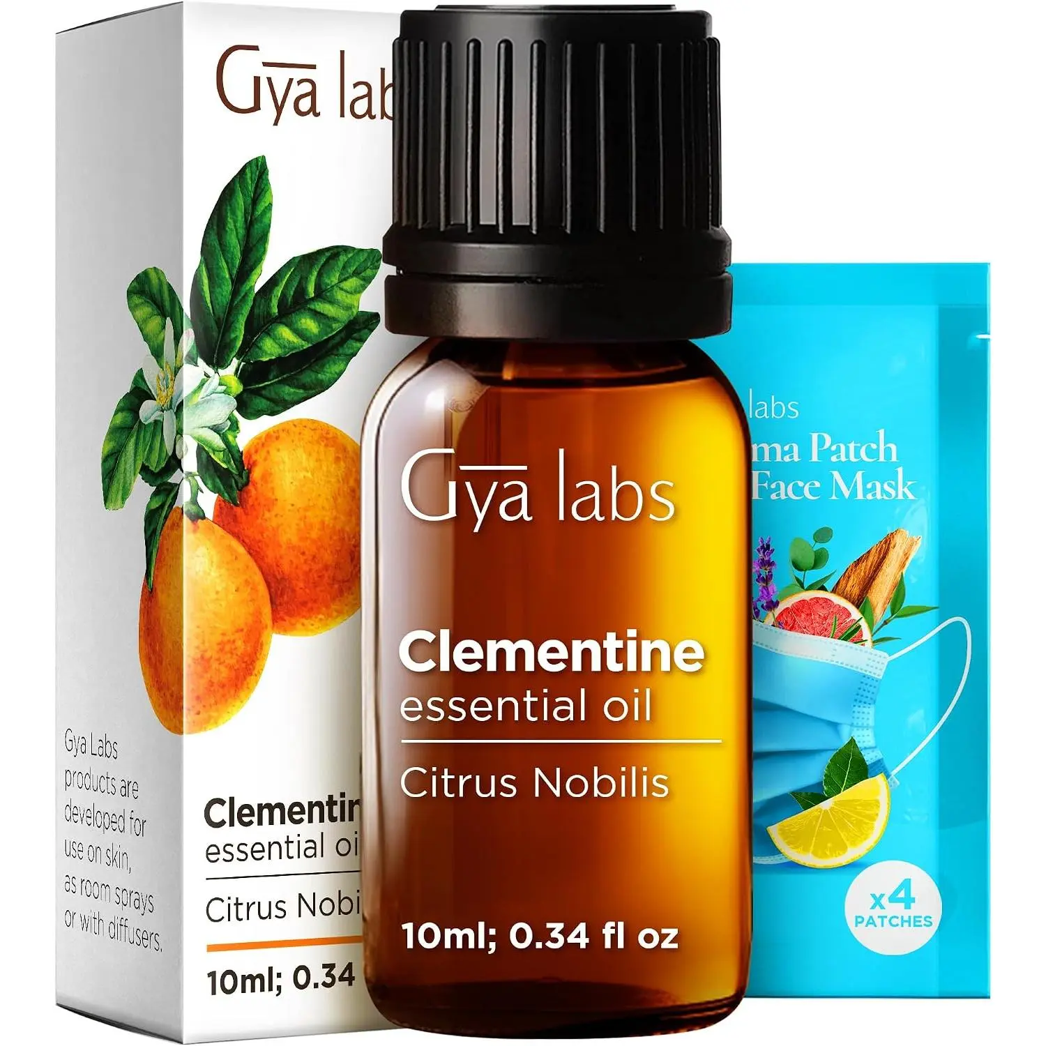 Gya Labs Pure Clementine Essential Oil - 0.34 Fl Oz - Clementine Oil for Hair, Skin, Diffuser, Aromatherapy & DIY Candle Making Scent