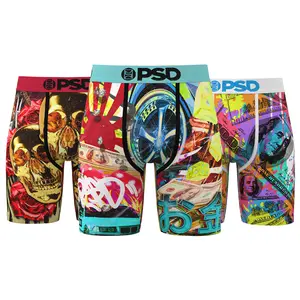 PSD Mens Money Moves Boxer Brief 3 Pack - Standard Length 7 Inch Inseam, Soft and Breathable Poly Blend Fabric