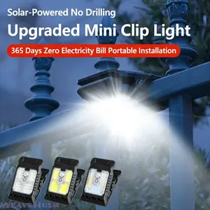 Solar Outdoor Motion Sensor Wall Light, Waterproof Fence Clip Light for Garden & Yard, Super Bright LED Security Street Lamp with Human Body Induction, Dusk-to-Dawn Auto Lighting for Patio, Balcony, Fence & Home Exterior, Easy Install Wireless Solar Power