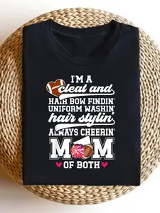 Mom of Both Definition Cheer and Football Mom T Shirt