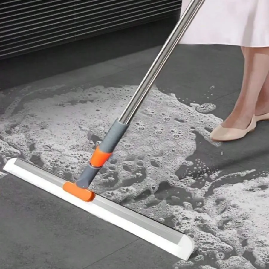 Rotatable Magic Floor Squeegee, 1 Count Household Floor Scraper, Silicone Floor Scraper, Window Scraper, Cleaning Tool for Home, Cleaning Supplies
