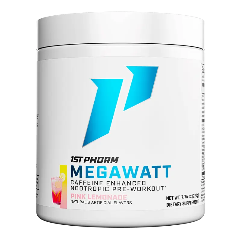 1st Phorm Megawatt Pre-Workout Supplement, Caffeine-Enhanced Nootropic Pre-Workout Formula, 40 Servings
