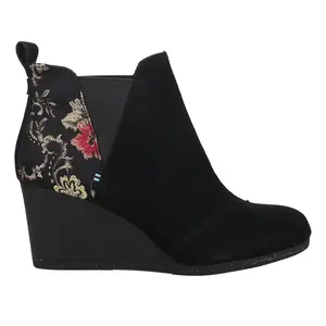 TOMS Womens Kelsey  Casual Boots Ankle High Heel 3" & Up - Black