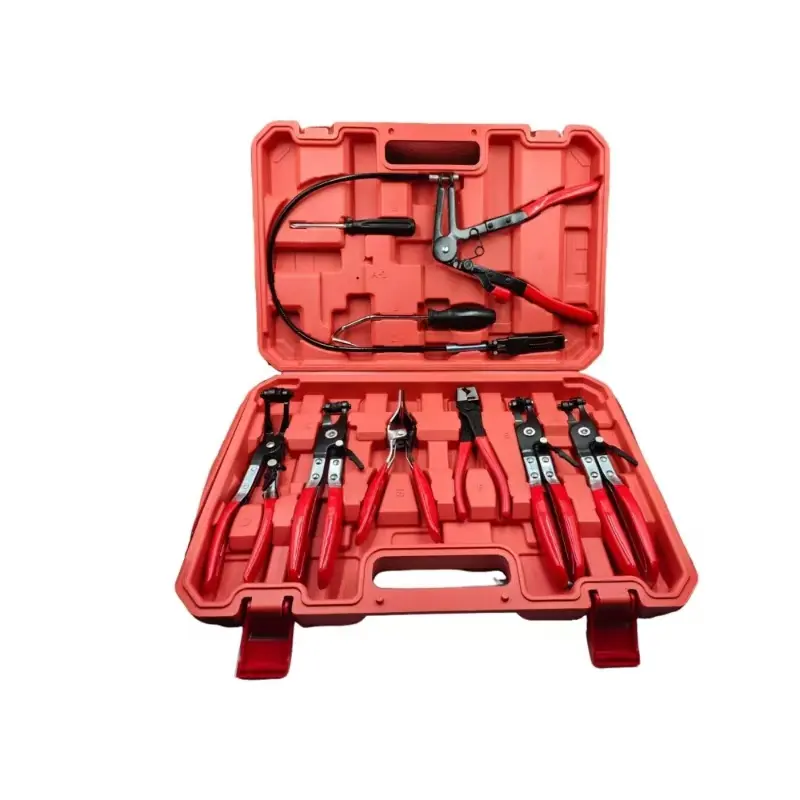Bulk Metal Car Snap Clamp Pipe Bundle Pliers - Adjustable Joint Pliers with Smooth Handle, Labor-Saving Bendable Design, Powerful Straight Throat for Pipe Bundling, DIY Toolkit for Mechanics, Repair