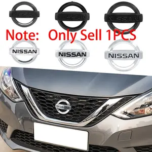 1Pcs ABS Nissan Logo Car Front Hood Grille Emblem Rear Trunk Badge Sticker Decal Decoration Accessories Car Decorative Sticker For Nissan QASHQAI Teana X-Trail Nismo SYLPHY Juke Sunny Pulsar Sentra Altima Almera Patrol Micra Rogue Versa