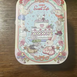 BunnyLulu Handmade Fluffy Keychain with Designer Tin Box & Certificate Card, A Palette of Aesthetic Colors, 5.8" Plush Charm for All Ages, Easter Basket Filler & Stress Relief Toy