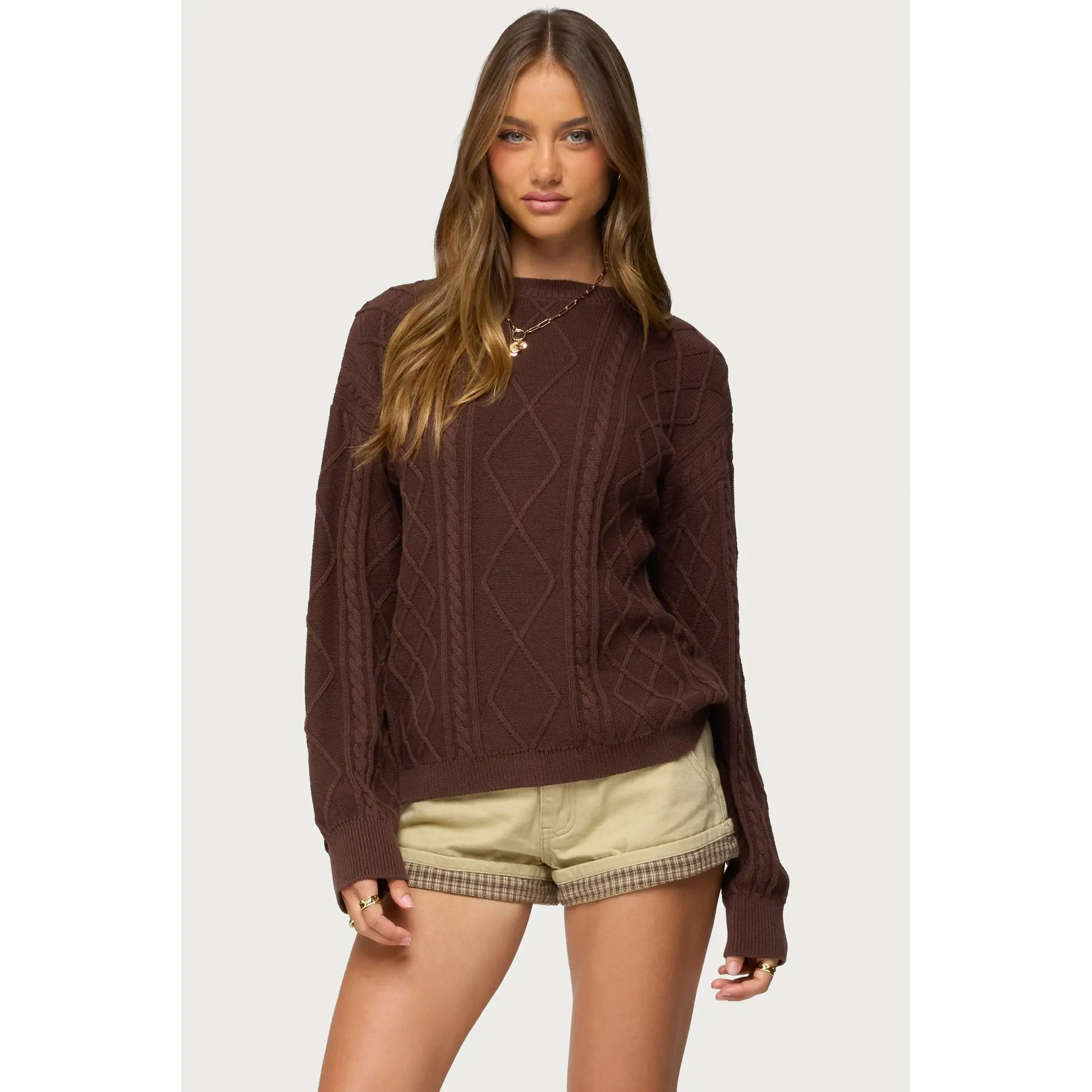 Jessy Cable Knit Oversized Sweater Jessy Cable Knit Oversized Sweater