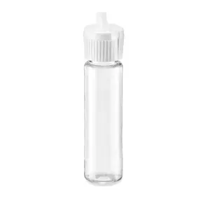 Clear Cylinder Bottle Flip Top