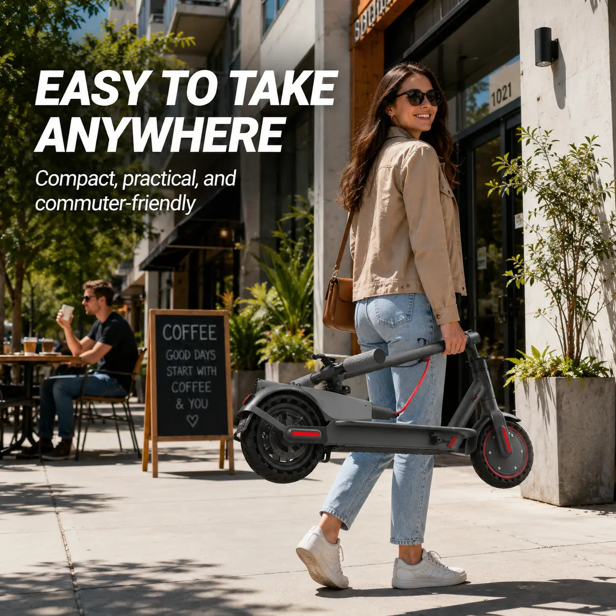 350W Brushless Motor Foldable Adult Electric Scooter, 19 Miles Range Smart App Control Commuter E-Scooter with LCD Display