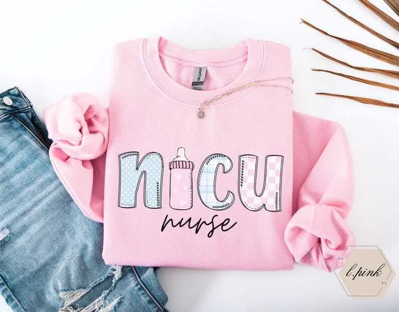 NICU Nurse  Short Sleeved T-SHIRT / Sweatshirt : Mother Baby Unit tshirt , New Nurse Gift Cotton Crewneck
