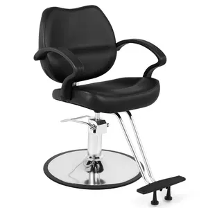 Salon Chair for Hair Stylist Comfortable Barber Chair with Extra Wide Seat Hydraulic Pump Stylist Chairs for Salons Barbershops and Home Spa Beauty Equipment