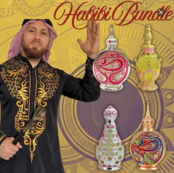 Habibi Bundle | Layl Al Yasmeen + Areej Al Zohour + Ameerat + Abeer Al-Sharq | Pure Concentrated Oil Perfume | Women's Fragrance | 20 Ml | Citrus - Sweet - Fruity - Floral Notes, Edp, Multi-Pack