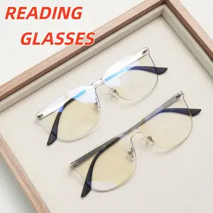 2 Pack Bifocal Reading Glasses Blue Light UV Protection Large Clear Frame Spring Hinge Unisex Minimalist Durable Eyewear