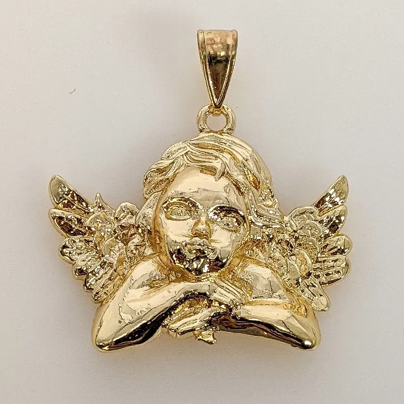 Plated Large Angel Pendant
