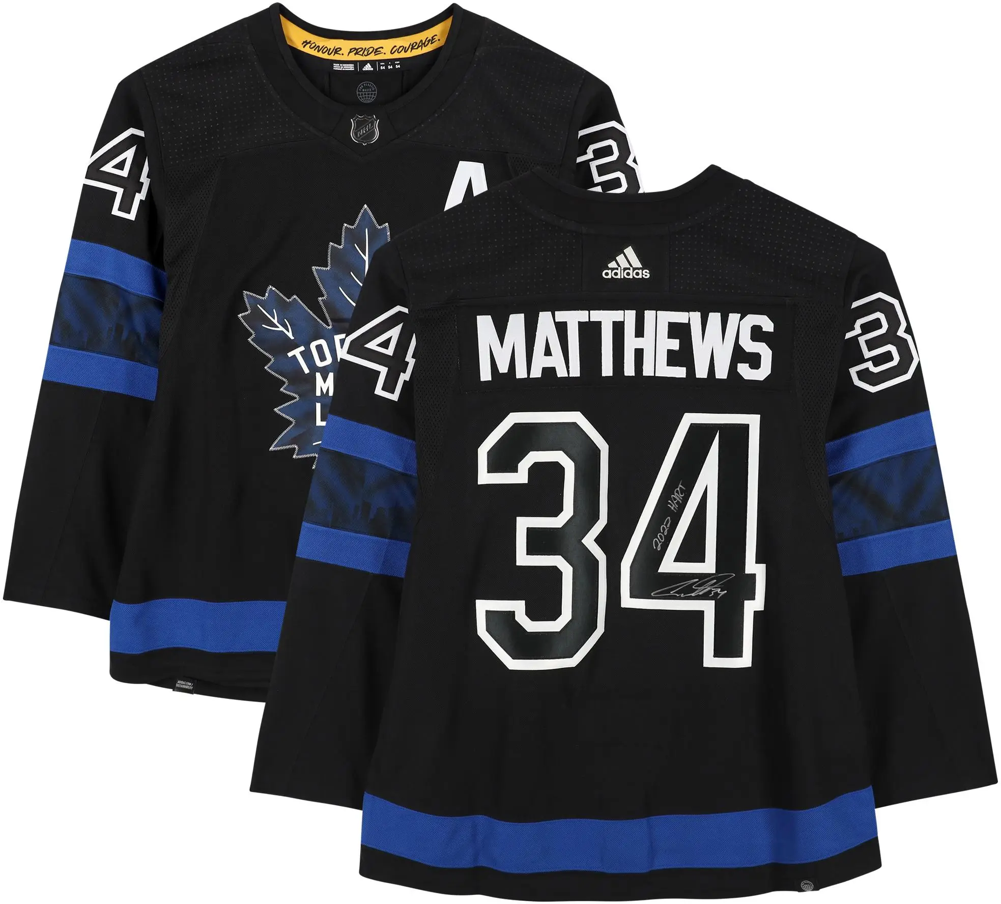 Auston Matthews Toronto Maple Leafs 2022 Hart Trophy Winner Autographed Black Alternative Adidas Authentic Jersey with "2022 Hart" Inscription - Fanatics Authentic Certified