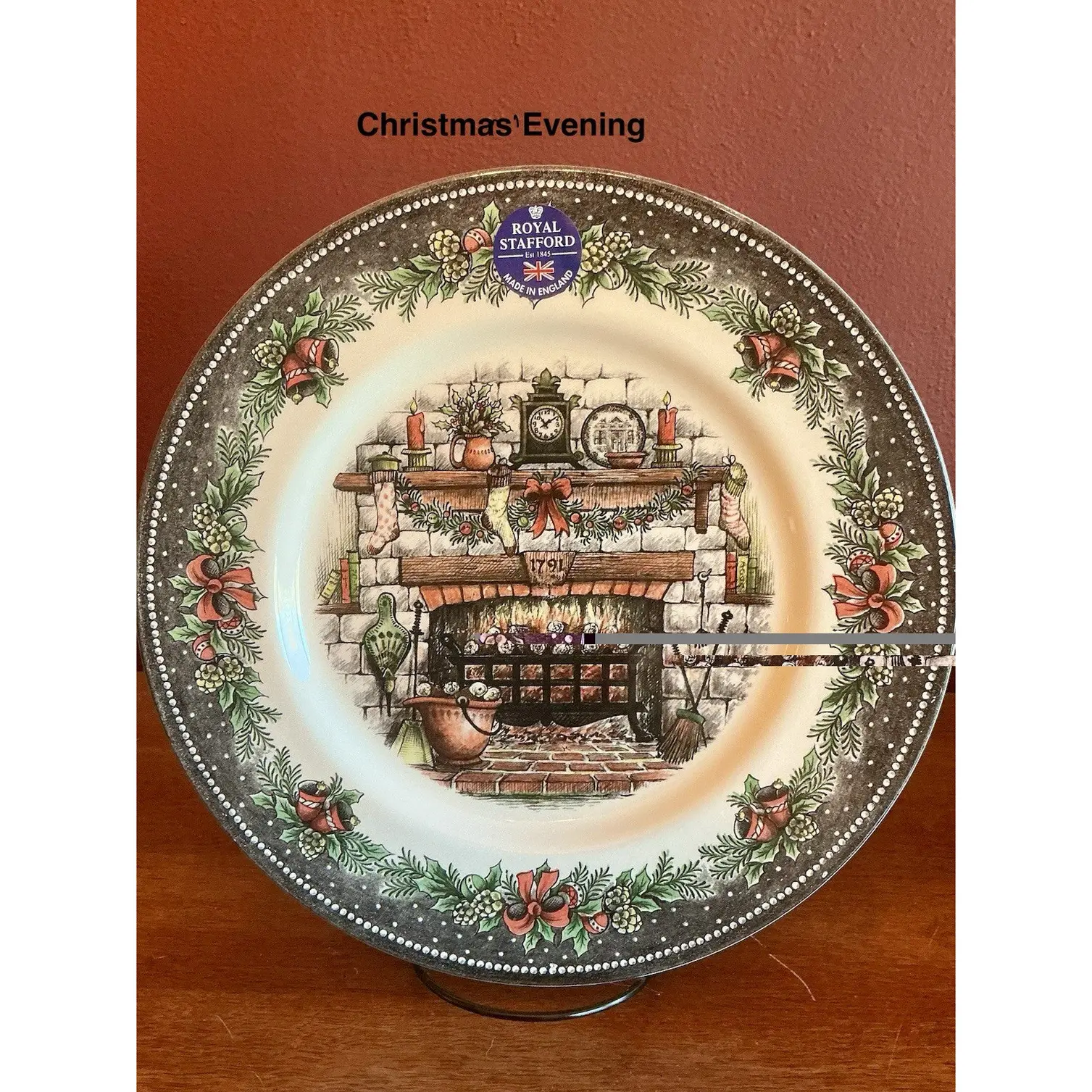 Royal Stafford Christmas Evening Dinner Plate 11”