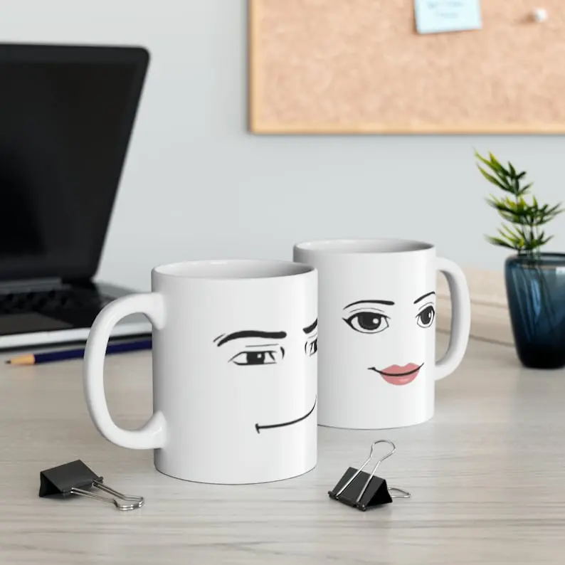 Funny Roblox Meme Mug Both Faces Ceramic Mug With Handle 11oz 15oz Sizes Ideal For Coffee Tea Or Any Hot Beverage Perfect Gift Idea