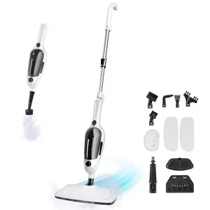 Steam Mop – Handheld All-in-One Cleaner with 15.2oz Tank & 23FT Cord, Detachable for Floors; Cleans Grease on Hardwood, Tile, Furniture; 11-in-1 Steamer