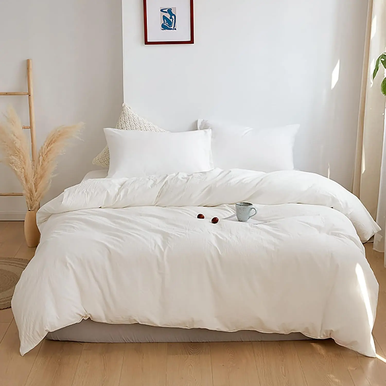 White Comforter King Comforter Plain Quilts White for Women Men Quality King