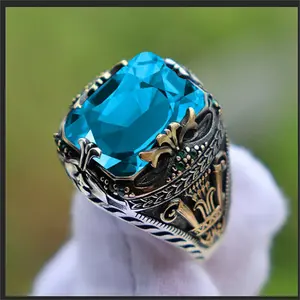 New Vintage Luxury Men's Ring Bold Statement Band for Party & Banquet