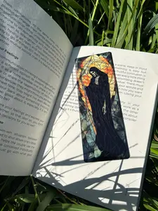 Grim Reaper Bookmark - Handcrafted Gothic Bookmark, Dark Fantasy Gift, Unique Skull & Reaper Design, Perfect for Horror Lover
