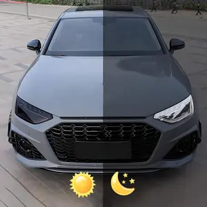 Car Headlight Film, 1 Count Transparent To Black UV Photochromic TPU Car Lamp Protective Film, Waterproof Anti-scratch Repair Film for Headlights, Taillights, Fog Lights, Headlight Decals, Automotive Decals