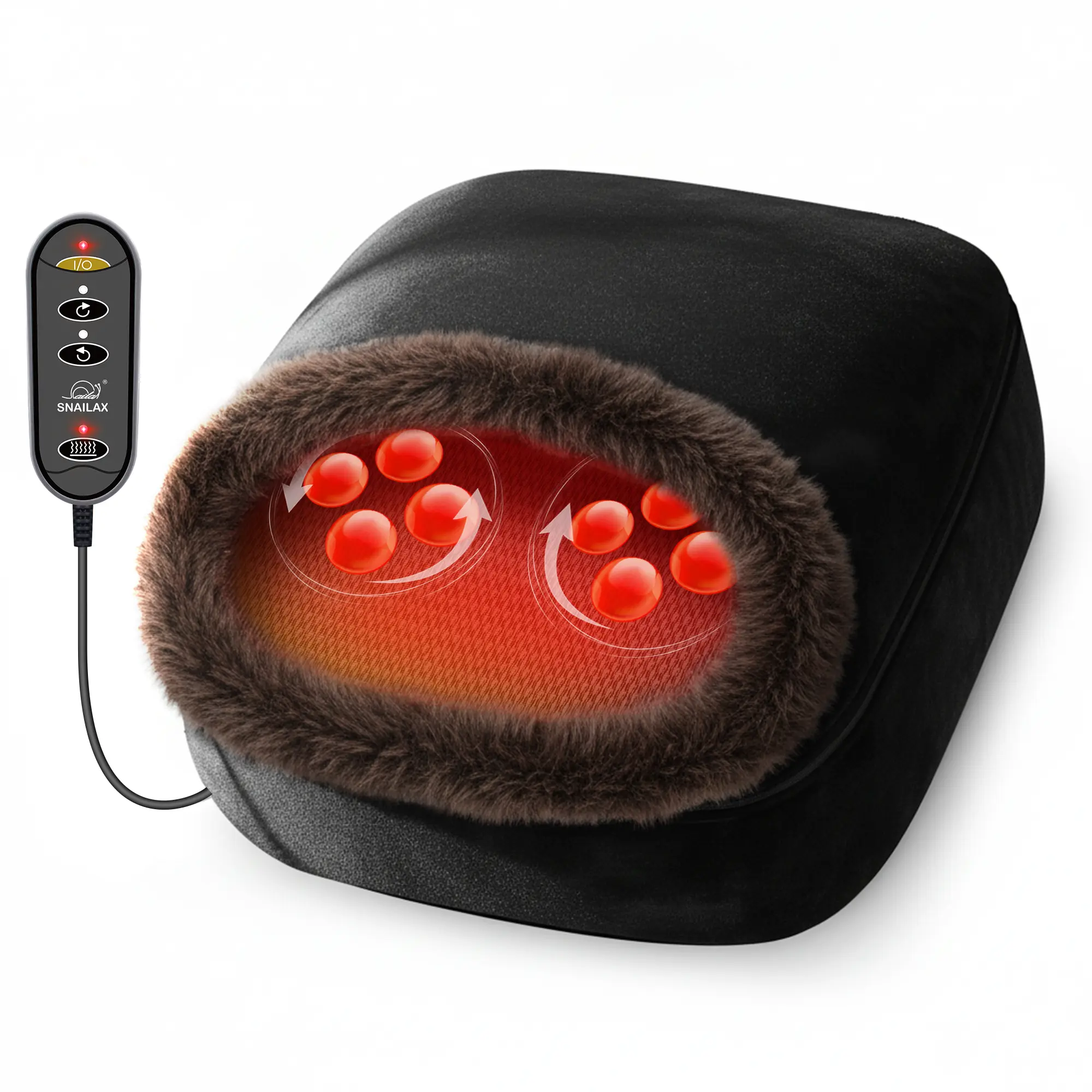 Snailax 2-in-1 Shiatsu Foot and Back Massager with Heat - Kneading Foot Warmer, Electric Feet Massage, Massagers for Back,Leg, Gift for Women Men