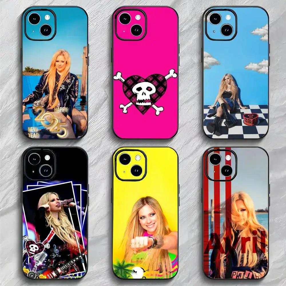 Avril Lavigne Let Go Smartphone Casing, Black Matte Thin Protective Cover for iPhone 11-17 Pro Max/Plus & Samsung Galaxy S23-S25, Handheld Device Accessories