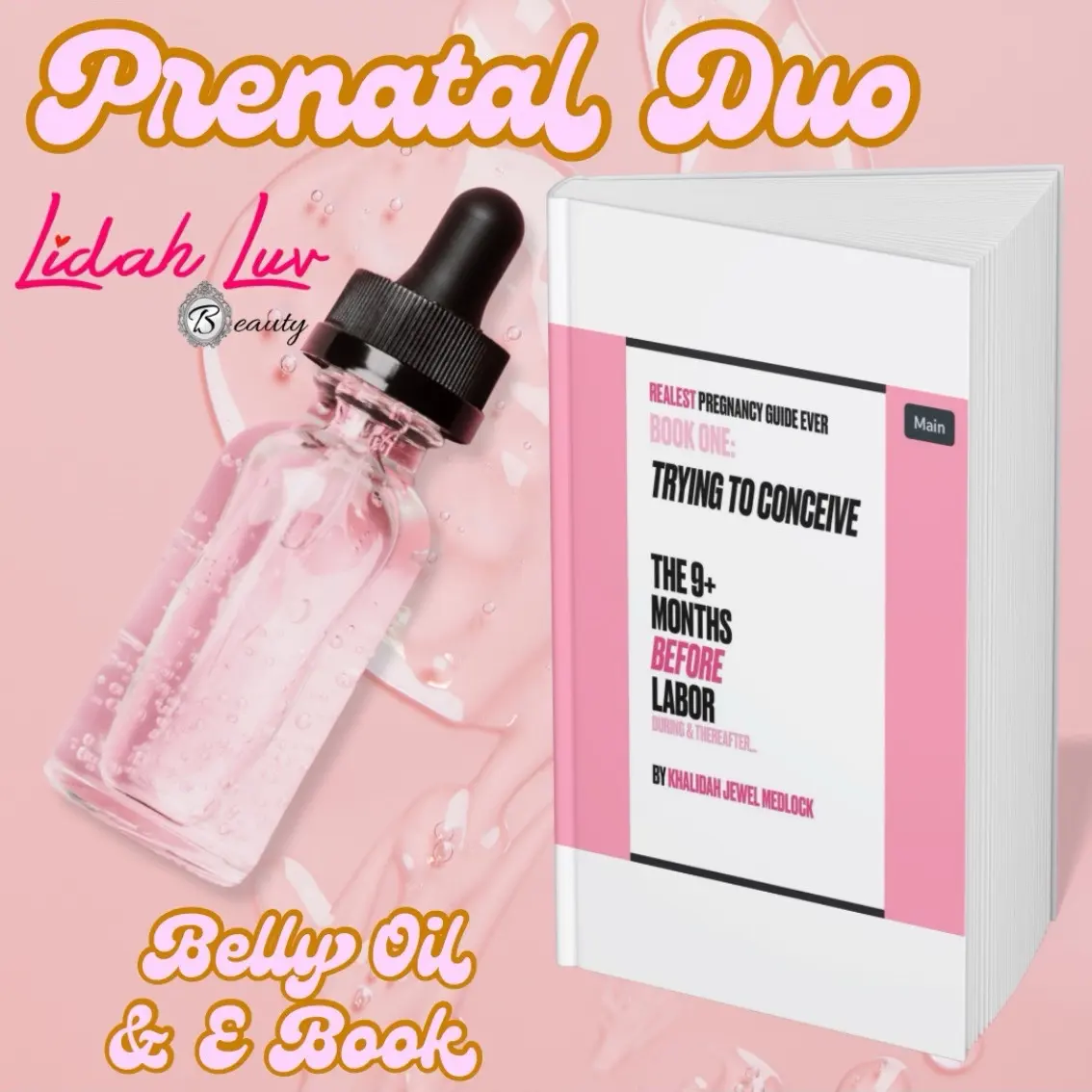 Prenatal Duo: Stretch Mark Shimmer Oil & Pregnancy Info E Book