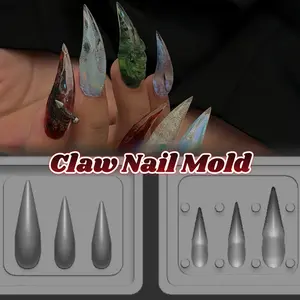 Cat, Dragon, Eagle Claw Nail 3D Acrylic Mold Nail Art Decorations DIY Silicone Nail Templates Nail Mold