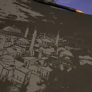 BF&CM Scratch Art Book for Adults Colorful City Series Scratch Art Scratch Painting Foil Art for Adults Scratch And Sketch City Series Books Foil Engraving Scratch Art The Best Choice for Birthday Holiday New Year Gifts Christmas Special Holiday