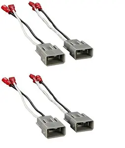 2X Speaker Connector Harness Adapter CAC-7800 72-7800 For 1982-UP Select Honda