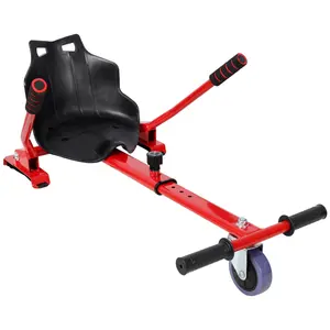 Hoverboard Seat Attachment Go-Kart,Fits 6.5" 8"10" Hoverboards,Sturdy Adjustable Off-Road Frame,Hover Cart for Family Fun,not include Hoverboard,Red