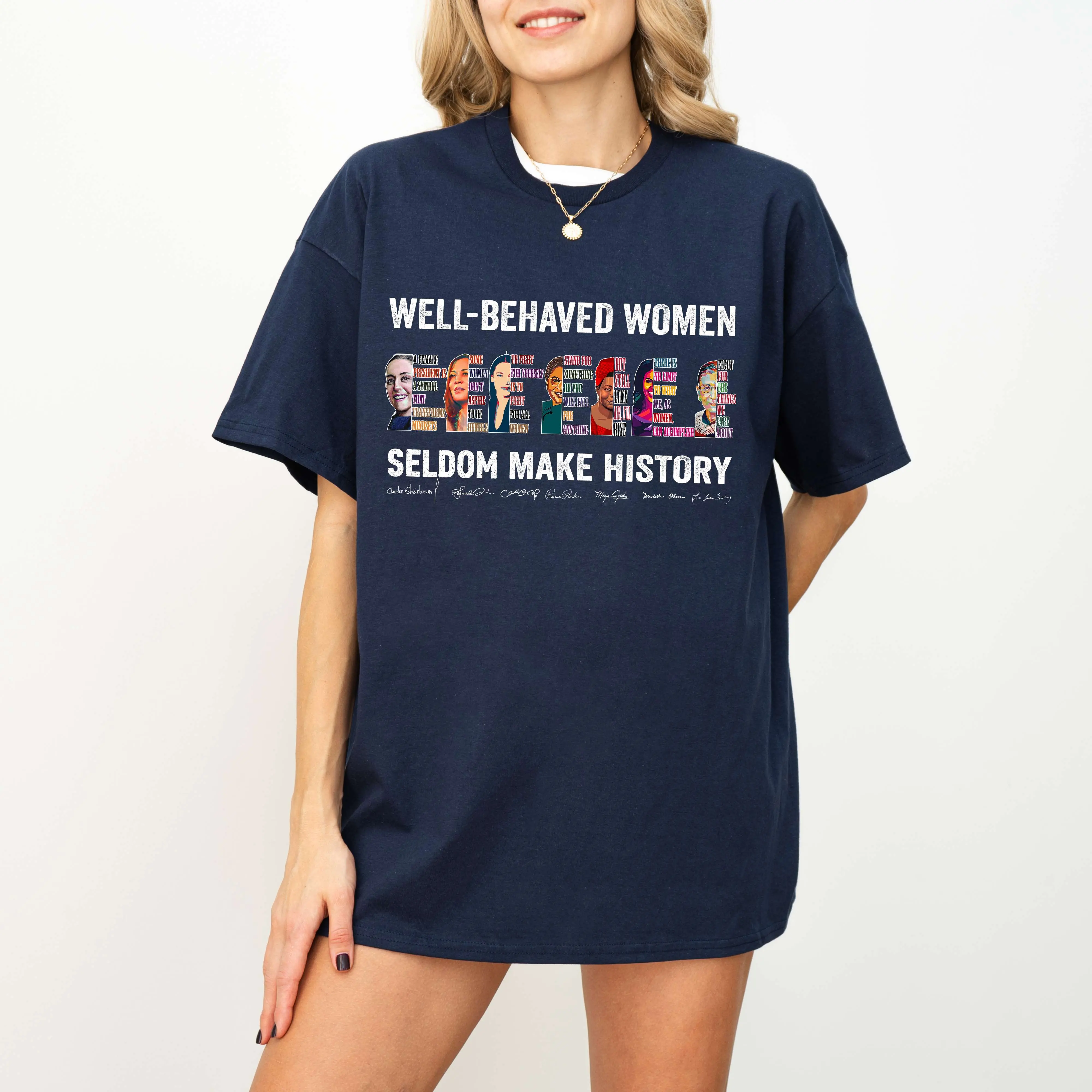 (AOC Added) Well-behaved Women Shirt, Claudia Sheinbaum Sweatshirt Hoodie Tee, Women's Rights Shirt, Human Rights Feminist