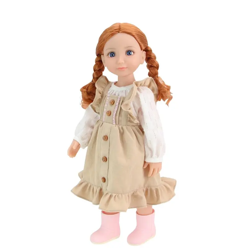 17 Inch Fashion Girl Doll, Adjustable Limbs, Stand Easily, Wearing Elegant Clothes, Perfect Gift for Girls, Christmas Present