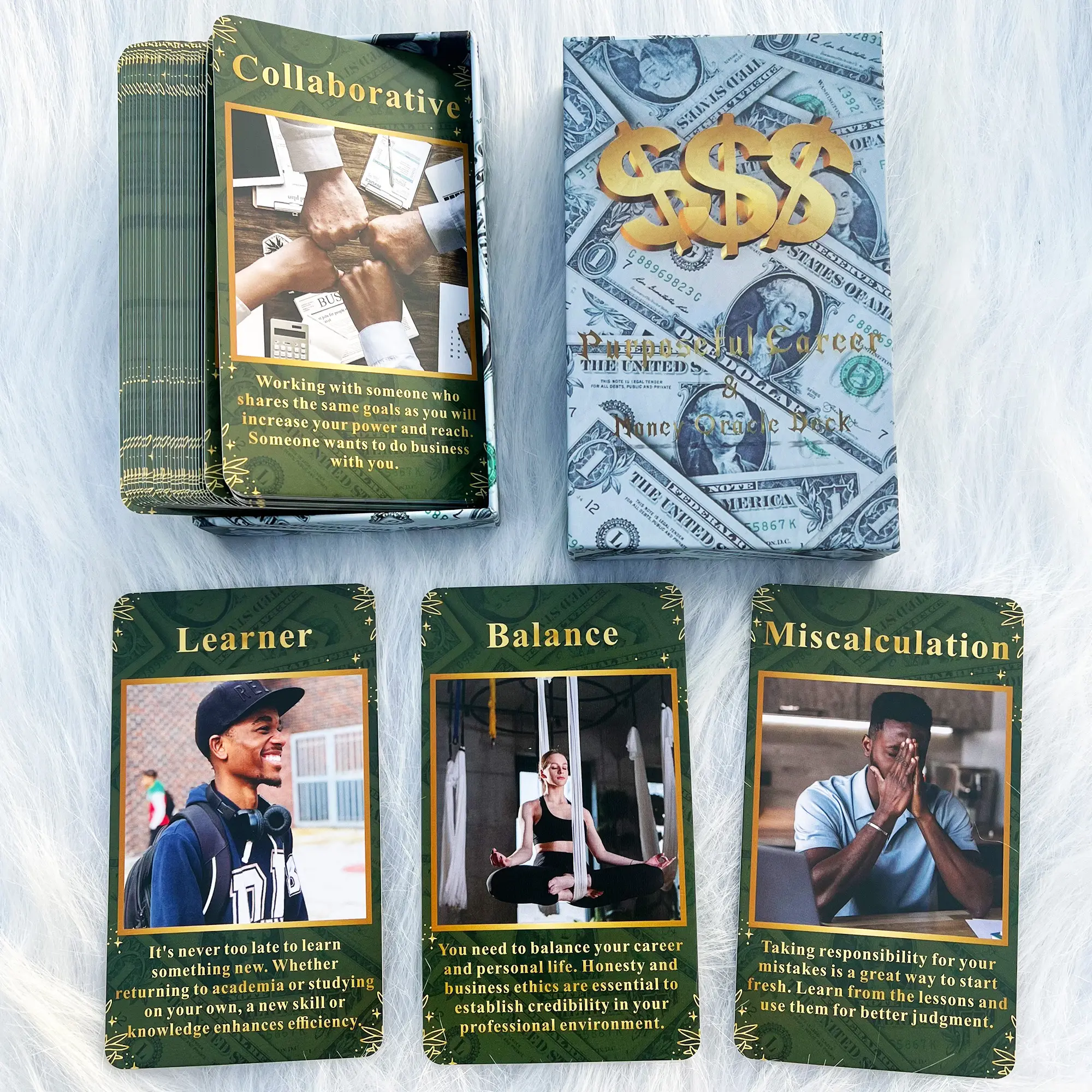 Money and Career Oracle Deck, Life Oracle Cards for Beginners, 54 Cards Deck, Cards Games Deck, Abundance Mindset, Business Clarity, Financial Success & Career Growth, Career Planning