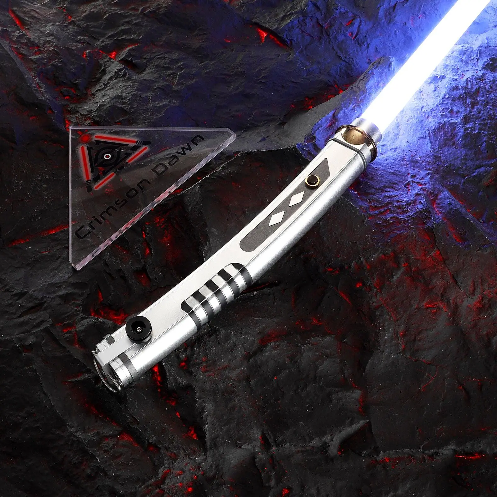 Crimson Dawn Fulcrum Main Hand Dueling Lightsaber - Custom Aluminum Metal Hilt, Polycarbonate Blade, Screen-Look Design, Suitable for 15+ Years Old (Toys & Hobbies Electric Toy Accessory)