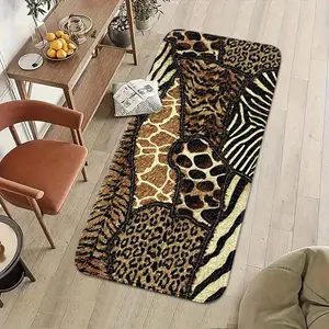 Faux Cashmere Leopard Print Area Rug, Stylish Unique Design Perfect for Living Room and Bedroom, Soft and Warm Home Comfort, Leopard Print Rugs