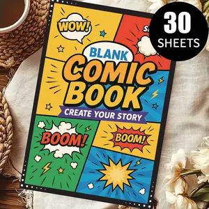 Creative Gift | Blank Comic Book | 30 Sheets, Endless Fun for Artists, Drawing Book