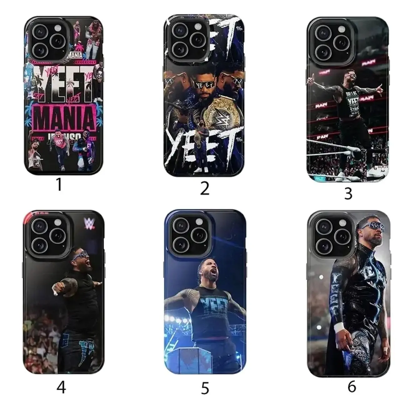 Jey Uso WWE Tough Phone Case, Wrestling Sport Phone Case Compatible with iPhone X, 11, 12, 13, 14, 15, 16, 17 Series & Galaxy Series