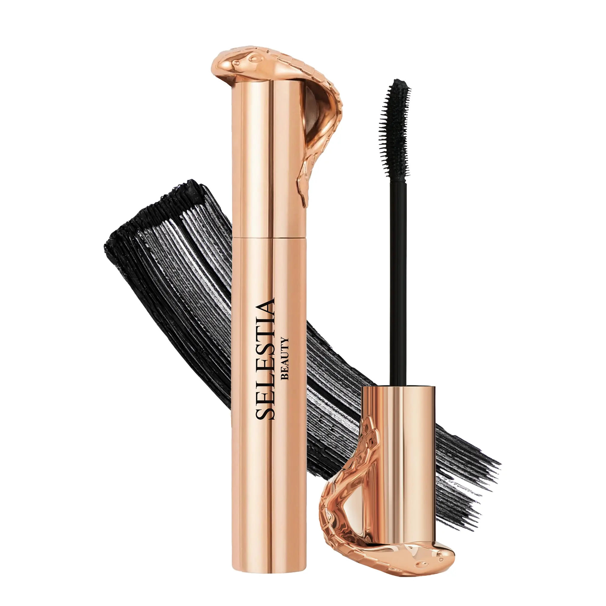 Royal Volume and Curl Mascara Queen Cobra - Enhances Natural Lashes with Dramatic Volume and Length - Curling Effect (Black)